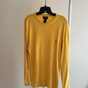 Polo by Ralph Lauren Men's Mustard Long Sleeve Tee